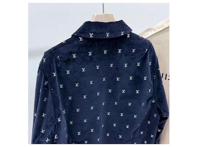 Louis Vuitton Giacca Blouson da Sera in Velluto Monogramma LV Multicolore - vista 5