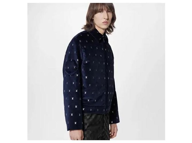 Louis Vuitton Giacca Blouson da Sera in Velluto Monogramma LV Multicolore - vista 8