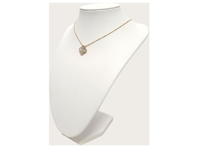 Van Cleef & Arpels Collana con pendente Rose Gold Gray Vintage Alhambra Marrone - vista 3