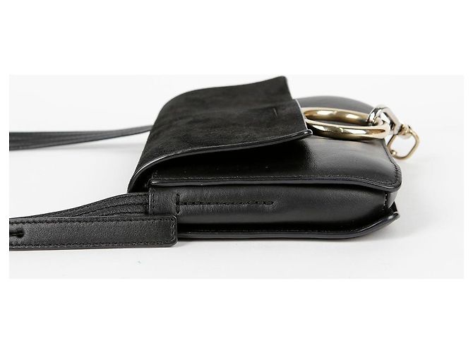 Chloé Piccola borsa a tracolla in pelle nera e scamosciata Nero - vista 10