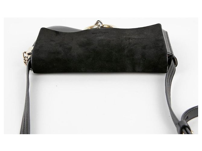 Chloé Piccola borsa a tracolla in pelle nera e scamosciata Nero - vista 14