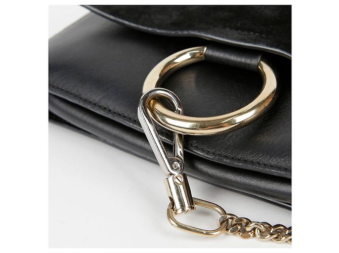 Chloé Piccola borsa a tracolla in pelle nera e scamosciata Nero - vista 9