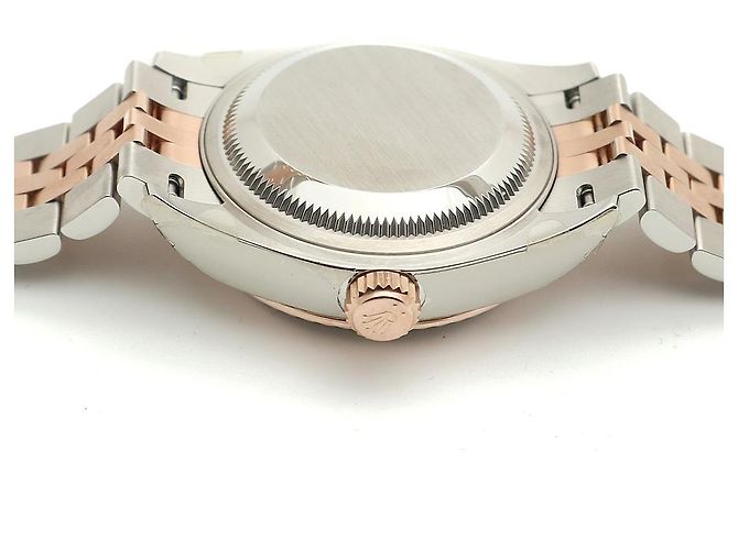 Rolex Orologio Datejust da donna con quadrante in perla rosa e diamanti - vista 12