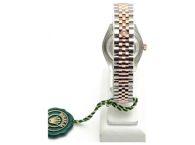 Rolex Orologio Datejust da donna con quadrante in perla rosa e diamanti - vista 6
