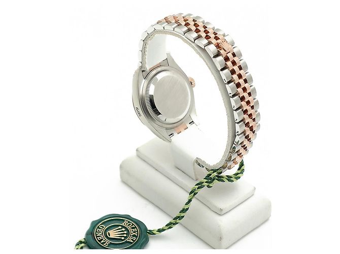 Rolex Orologio Datejust da donna con quadrante in perla rosa e diamanti - vista 7