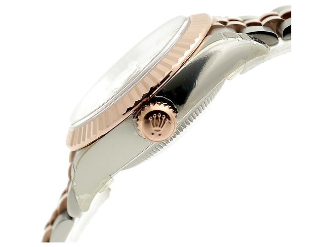 Rolex Orologio Datejust da donna con quadrante in perla rosa e diamanti - vista 8