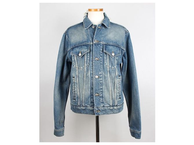 Balenciaga Jeansjacke Wave Logo Blau - Ansicht 2