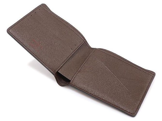 Louis Vuitton Damier Ebene Canvas Multiple Wallet Coin Purse Brown - view 7