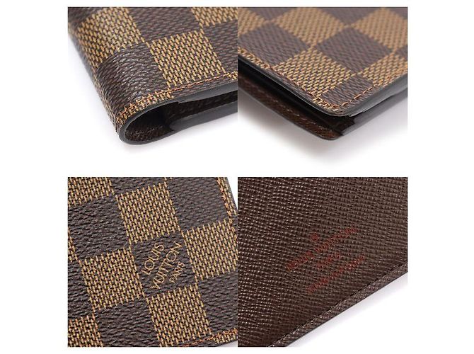 Louis Vuitton Damier Ebene Canvas Multiple Wallet Coin Purse Brown - view 8