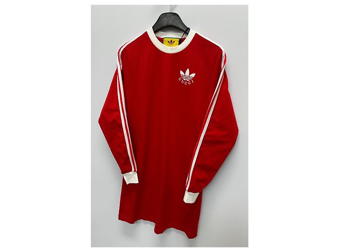 Vestido de jersey de algodón Gucci adidas Roja - vista 4