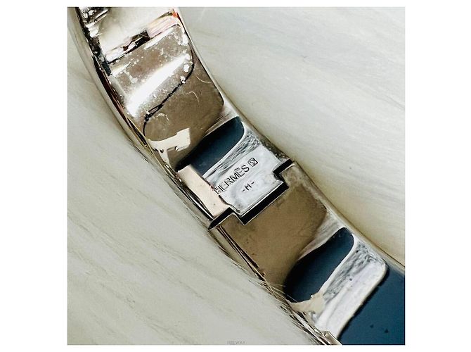 Bracciale Rigido Hermès Logo Orange Click Clack Arancione - vista 6