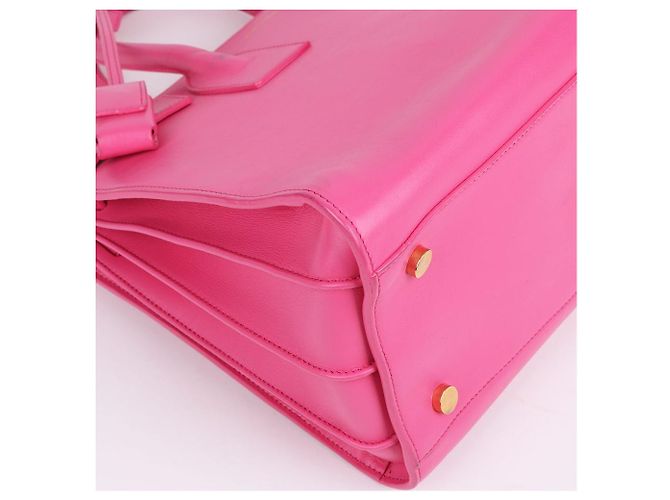 Saint Laurent Borsa Tote e Borsa a Spalla Sac de Jour Small Hot Pink Rosa - vista 10