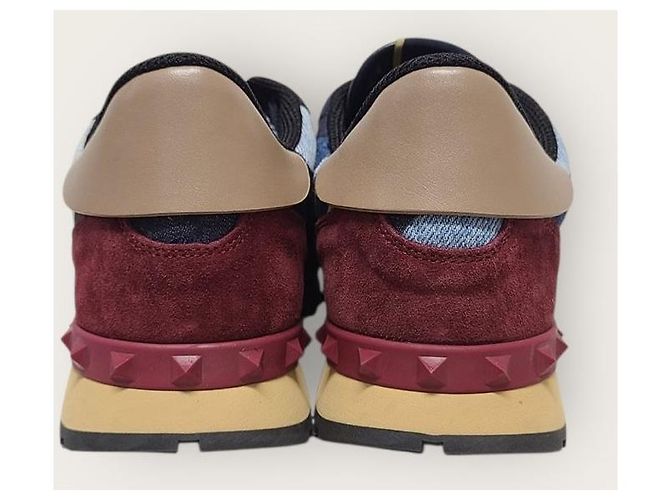 Valentino Sneakers Rockstud in denim camo Blu - vista 7
