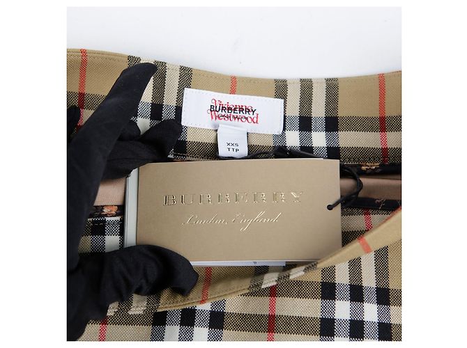 Burberry Refurbished Damen Minirock mit Vintage-Karomuster XXS - Ansicht 9