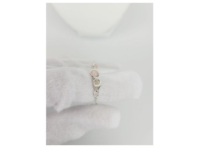 Gucci Collana con pendente di perla rosa Double GG Marmont - vista 4