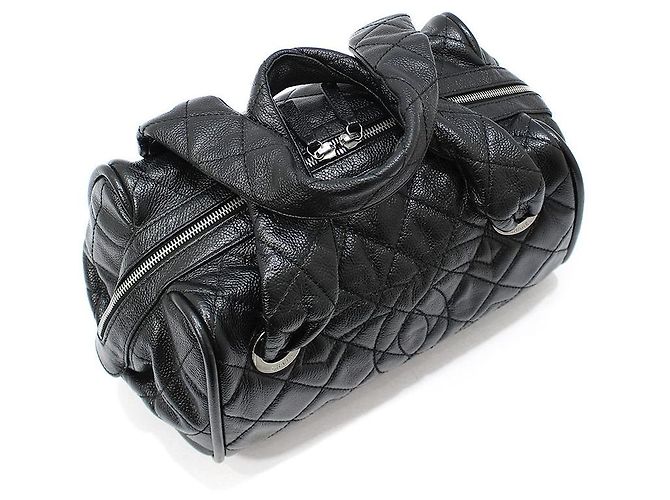 Chanel Borsa Tote Bowling Black Caviar Silver Timeless Nero - vista 6
