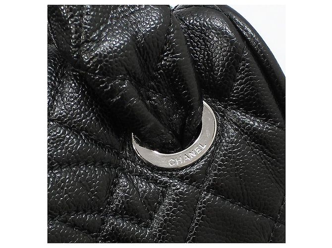 Chanel Borsa Tote Bowling Black Caviar Silver Timeless Nero - vista 7