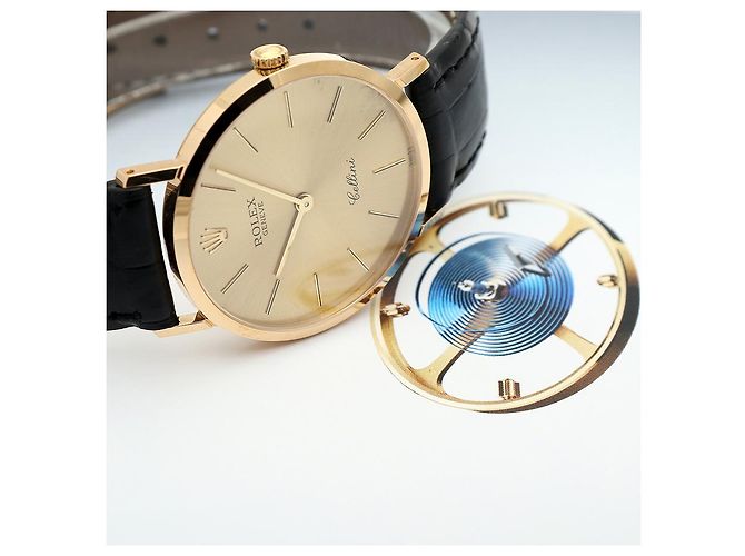 Rolex Relógio Cellini Selini Masculino Coin Watch Medium mm Fivela Original Multicor - vista 20
