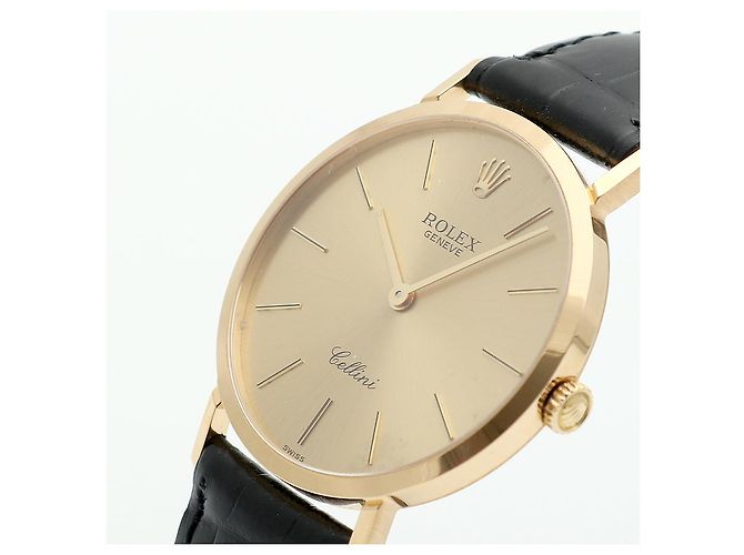 Rolex Relógio Cellini Selini Masculino Coin Watch Medium mm Fivela Original Multicor - vista 8