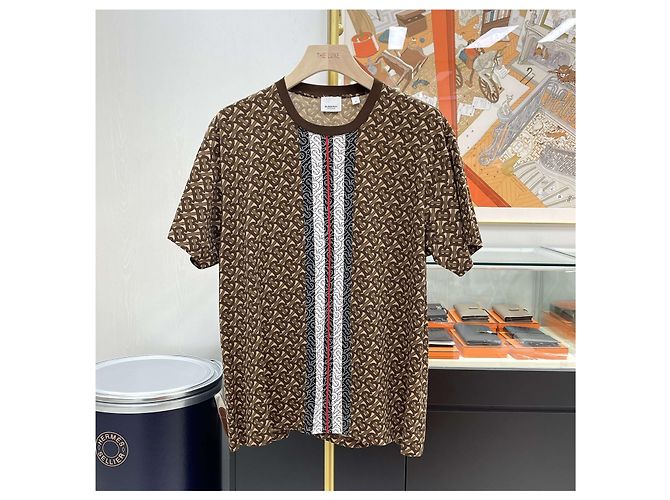 Burberry Kurzärmeliges T-Shirt mit Monogramm-Streifen Größe Mehrfarben - Ansicht 2