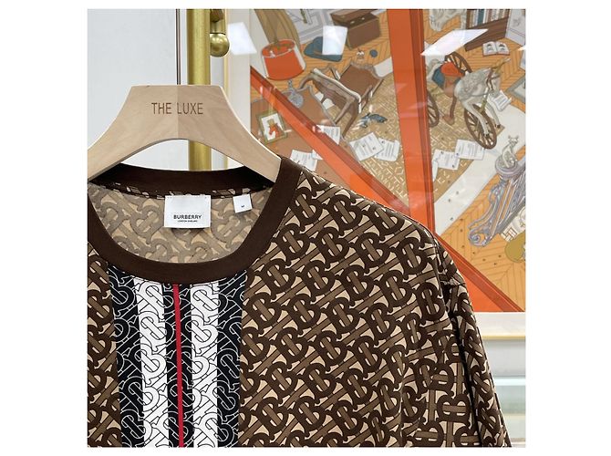 Burberry Kurzärmeliges T-Shirt mit Monogramm-Streifen Größe Mehrfarben - Ansicht 3