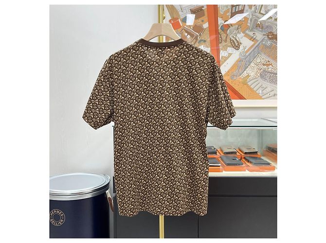 Burberry Kurzärmeliges T-Shirt mit Monogramm-Streifen Größe Mehrfarben - Ansicht 5