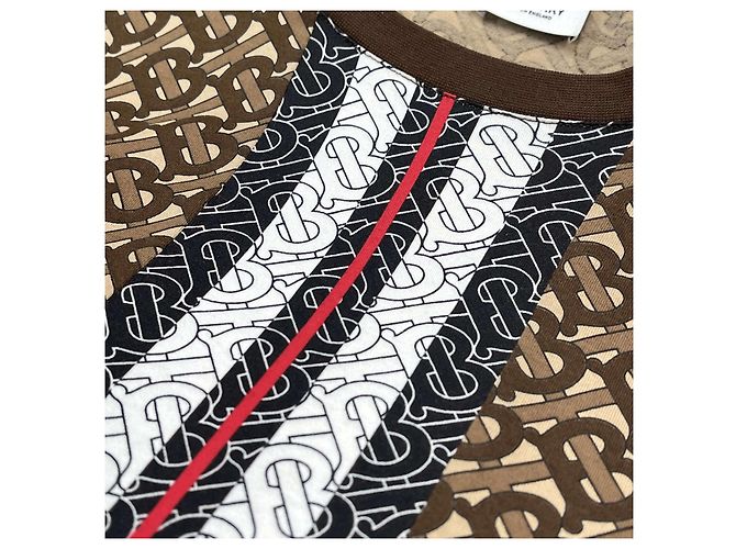 Burberry Kurzärmeliges T-Shirt mit Monogramm-Streifen Größe Mehrfarben - Ansicht 8