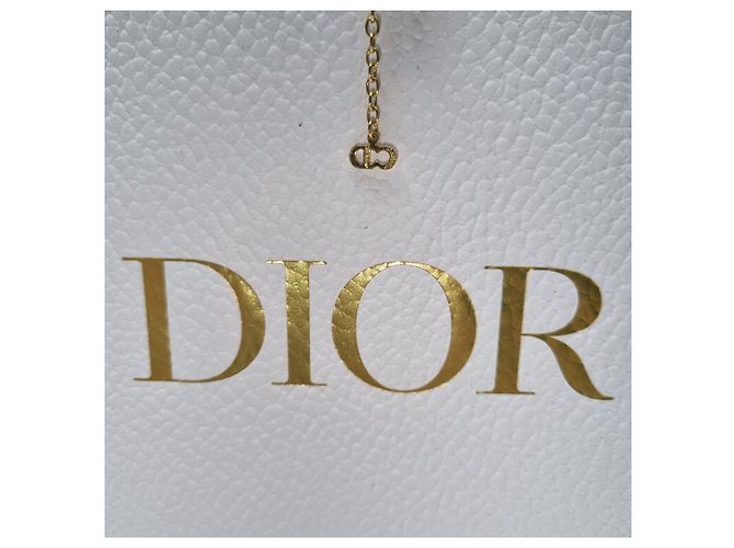 Dior CD Logo Half Heartstone Halskette (Premium Necklace) Golden - Ansicht 14