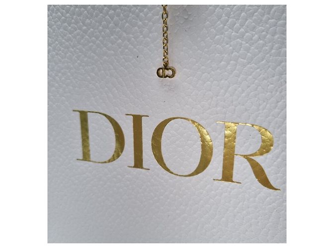 Dior CD Logo Half Heartstone Halskette (Premium Necklace) Golden - Ansicht 15