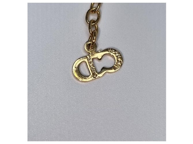 Dior CD Logo Half Heartstone Halskette (Premium Necklace) Golden - Ansicht 18