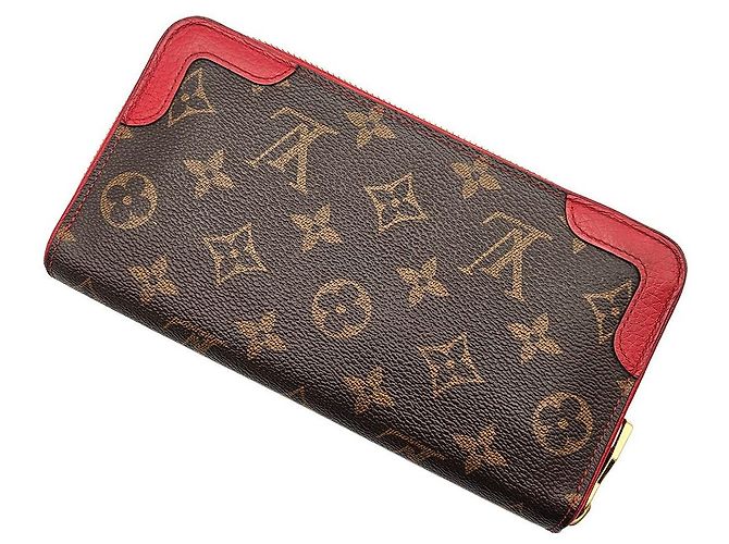 Louis Vuitton Monogram Canvas Cherry Leather Retro Wallet Black - view 5