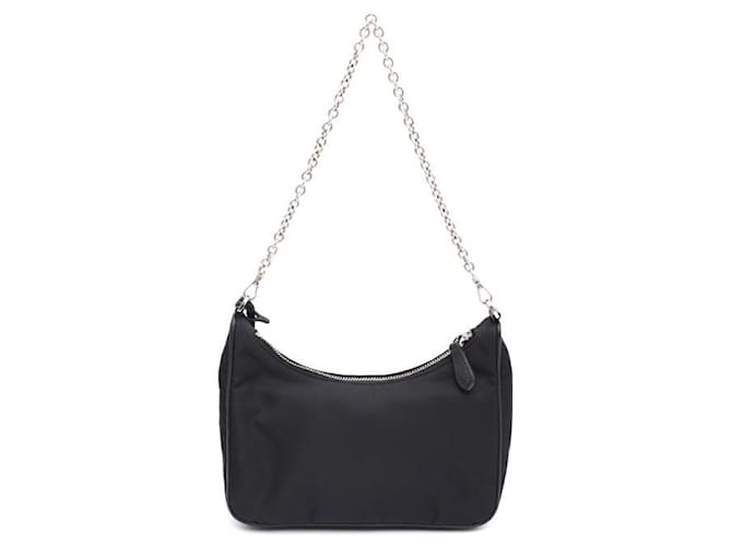 Prada Borsa a tracolla e hobo multi Tessuto Re-Edition nera Nero - vista 11
