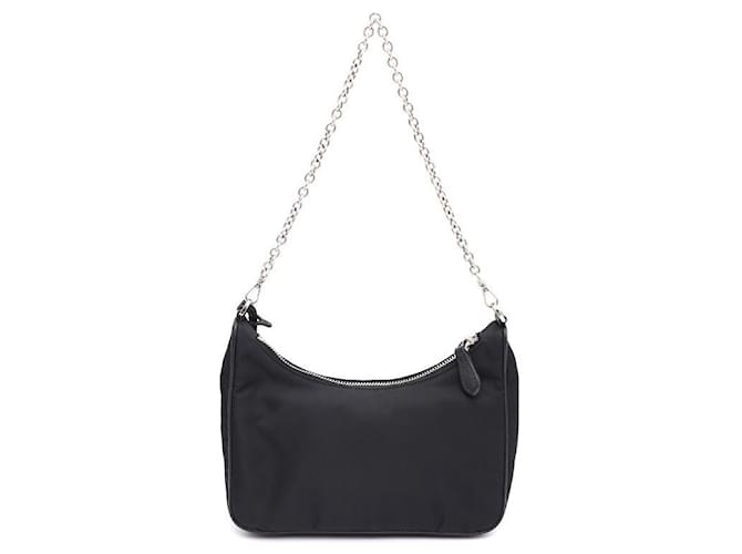 Prada Borsa a tracolla e hobo multi Tessuto Re-Edition nera Nero - vista 3