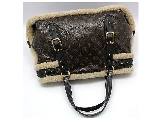 Louis Vuitton Monogram Shearling Thunder Mouton Tote Bag Braun - Ansicht 4