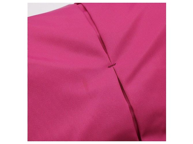 Salvatore Ferragamo Borsa a tracolla e a spalla in tessuto rosa acceso e vernice nera Vara Nero - vista 6