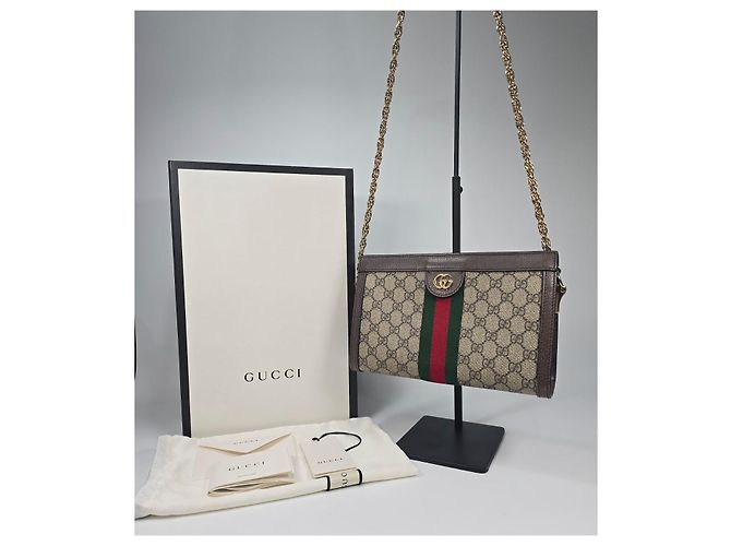 Gucci Borsa a tracolla GG Canvas Ophidia Three-Stripes Multicolore - vista 2