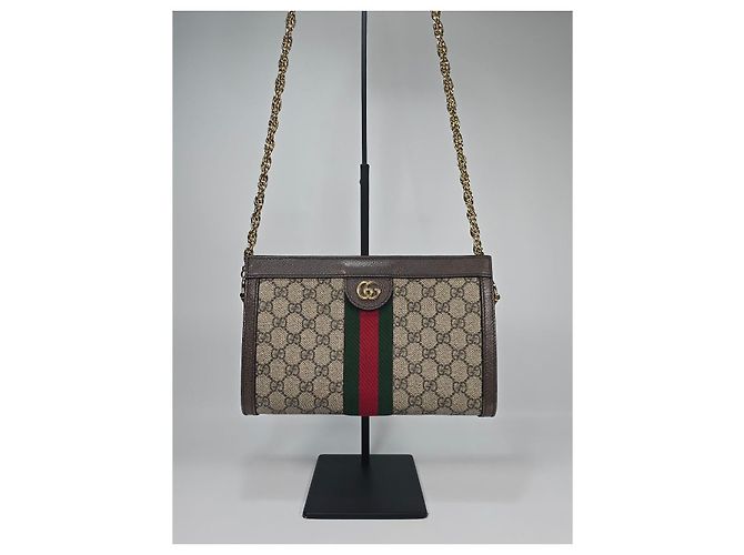 Gucci Borsa a tracolla GG Canvas Ophidia Three-Stripes Multicolore - vista 3