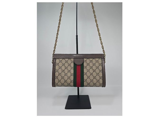 Gucci Borsa a tracolla GG Canvas Ophidia Three-Stripes Multicolore - vista 4