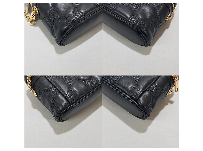 Gucci Mini borsa a tracolla con catena e manico superiore in matelassé GG - vista 6
