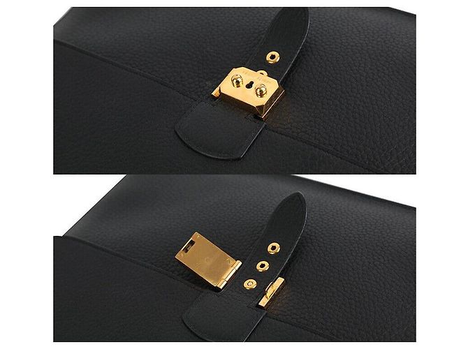 Hermès Sakadopeche Nero con Hardware Oro - vista 5