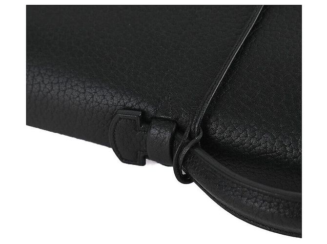 Hermès Sakadopeche Nero con Hardware Oro - vista 6