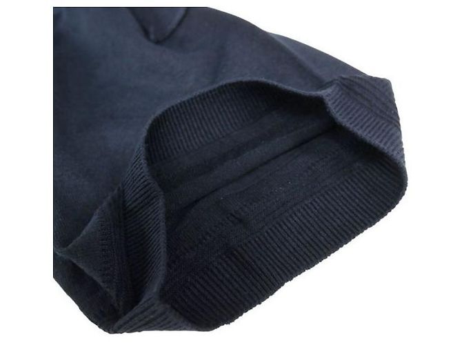Moncler Polo-Shirt aus Seiden-Leinen-Strick Blau - Ansicht 6