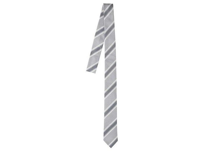 Thom Browne Cravatta Mogador Classic con listino Outline Lip Stripe Marrone - vista 4
