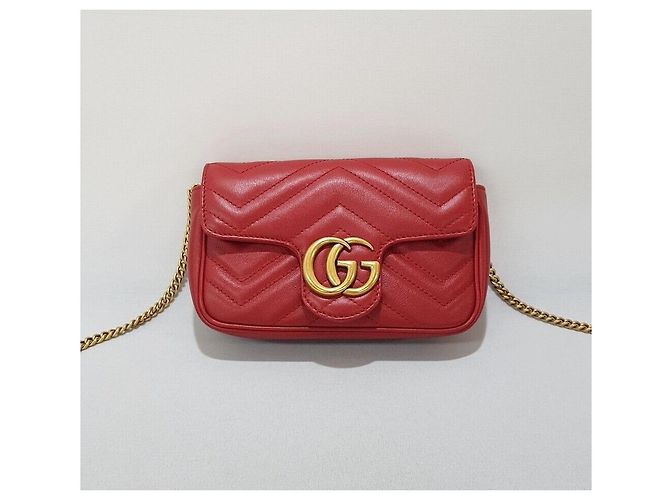 Gucci Borsa a tracolla GG Marmont Super Mini con catena - vista 2