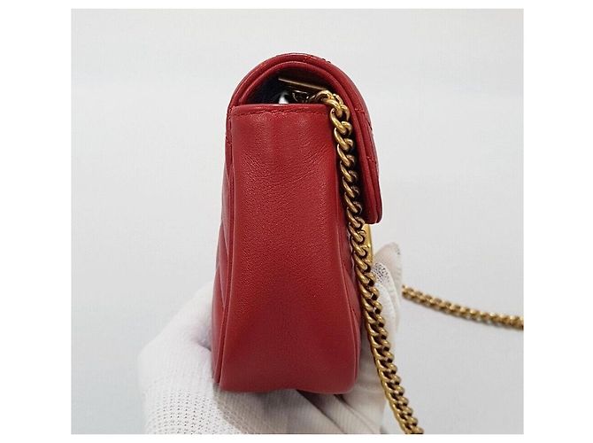 Gucci Borsa a tracolla GG Marmont Super Mini con catena - vista 4