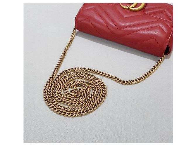Gucci Borsa a tracolla GG Marmont Super Mini con catena - vista 6