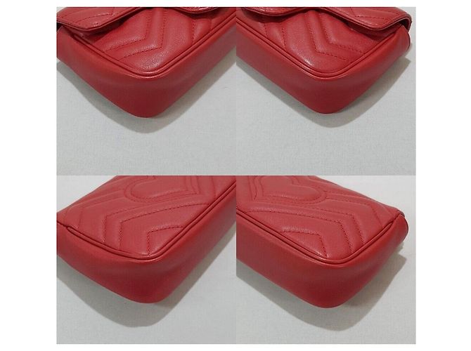 Gucci Borsa a tracolla GG Marmont Super Mini con catena - vista 8
