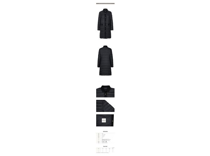 Moncler Leichte Langjacke aus Gänsedaunen Schwarz - Ansicht 2