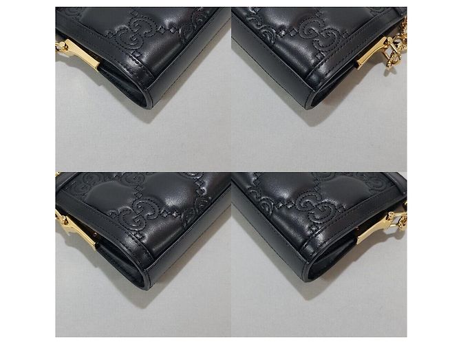 Gucci Mini borsa a tracolla con catena in matelassé ricamato - vista 7