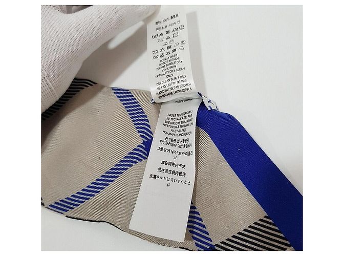 Burberry Sciarpa skinny in seta con motivo Check - vista 6